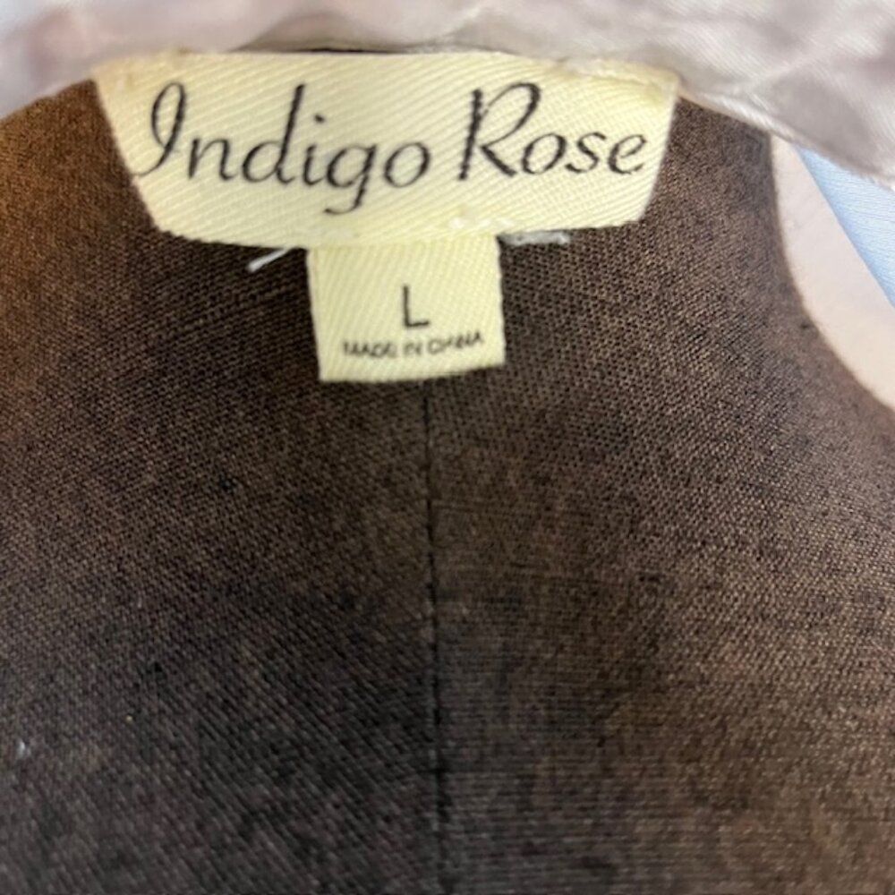 Indigo Rose Long Sleeve White Blouse, Size XL - Picture 7 of 7